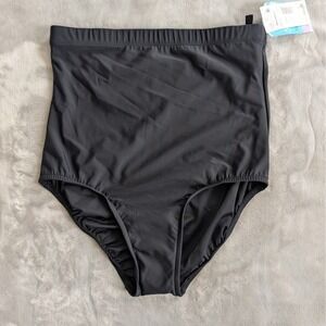 Swim Solutions High Waist Tummy Control Bathing Suit Bikini Bottoms SIZE 12 Swim